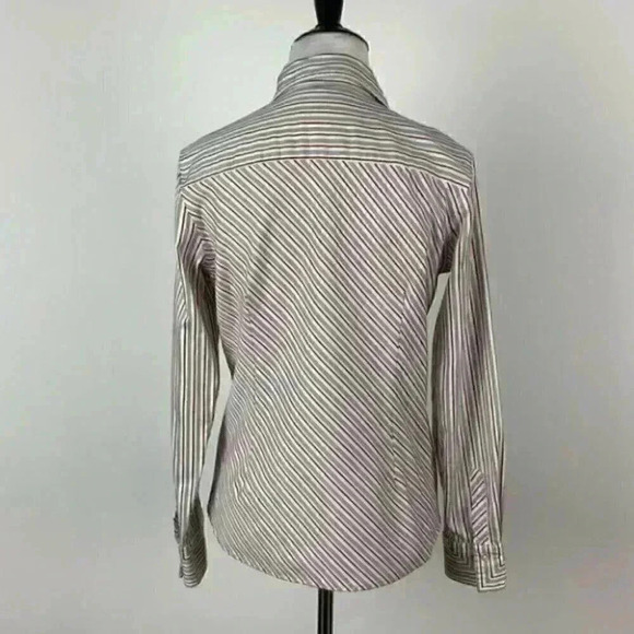 Charter club top size 10 P white red black striped - Picture 5 of 8